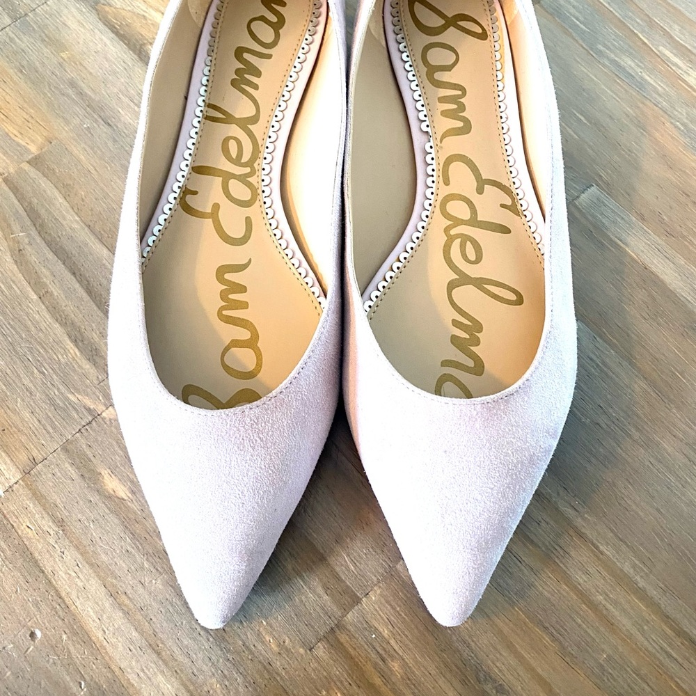 New Sam Edelman Pink Suede Rae Pointed Toe Flat 9W